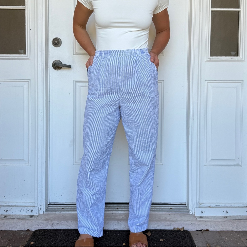 Women's Stripped Blue Pants